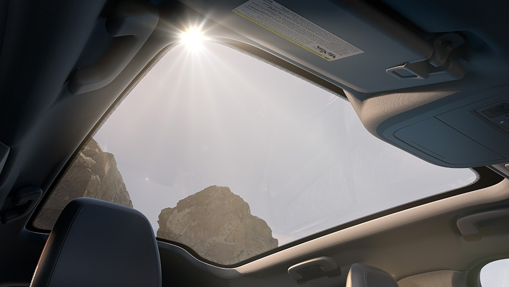 Ford Mustang Mach-E mit Fokus auf das Panoramadach