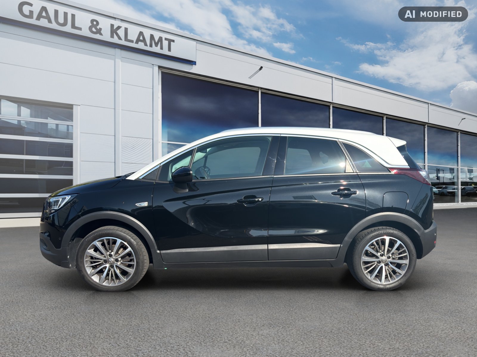 Fahrzeugabbildung Opel Crossland X 1,2l 96 kW Ultimate #Panorama Dach #Head-Up - mit KI generiert/bearbeitet