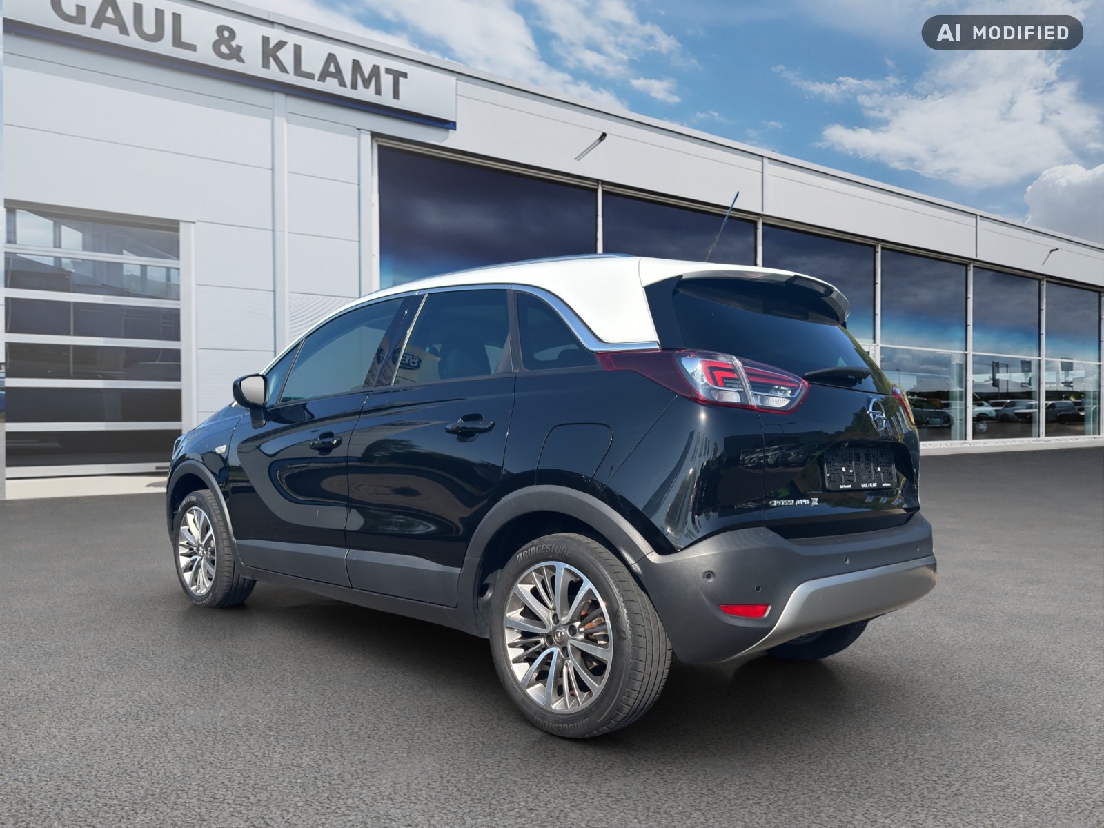 Fahrzeugabbildung Opel Crossland X 1,2l 96 kW Ultimate #Panorama Dach #Head-Up - mit KI generiert/bearbeitet