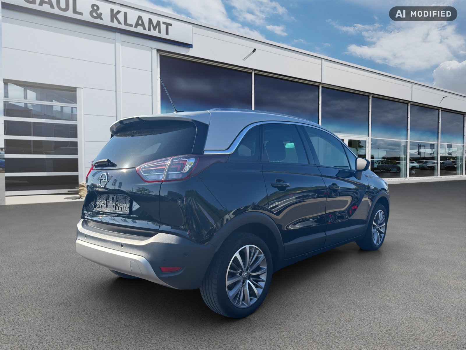 Fahrzeugabbildung Opel Crossland X 1,2l 96 kW Ultimate #Panorama Dach #Head-Up - mit KI generiert/bearbeitet
