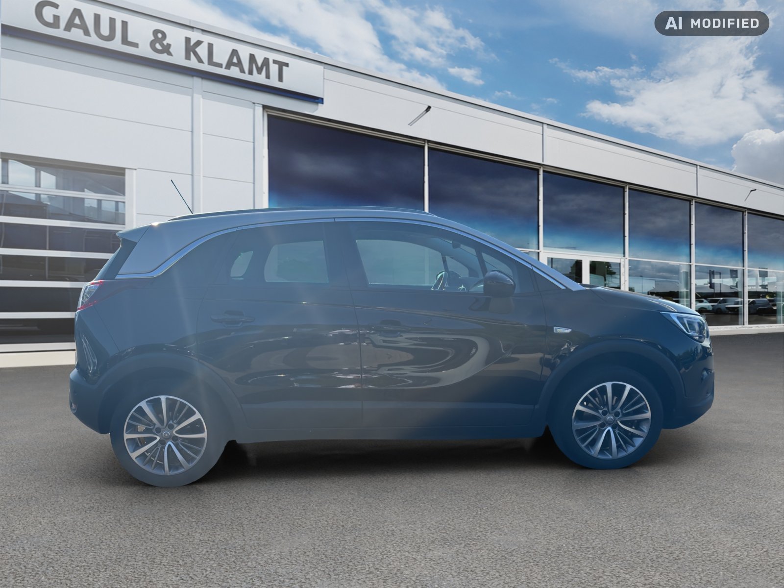 Fahrzeugabbildung Opel Crossland X 1,2l 96 kW Ultimate #Panorama Dach #Head-Up - mit KI generiert/bearbeitet