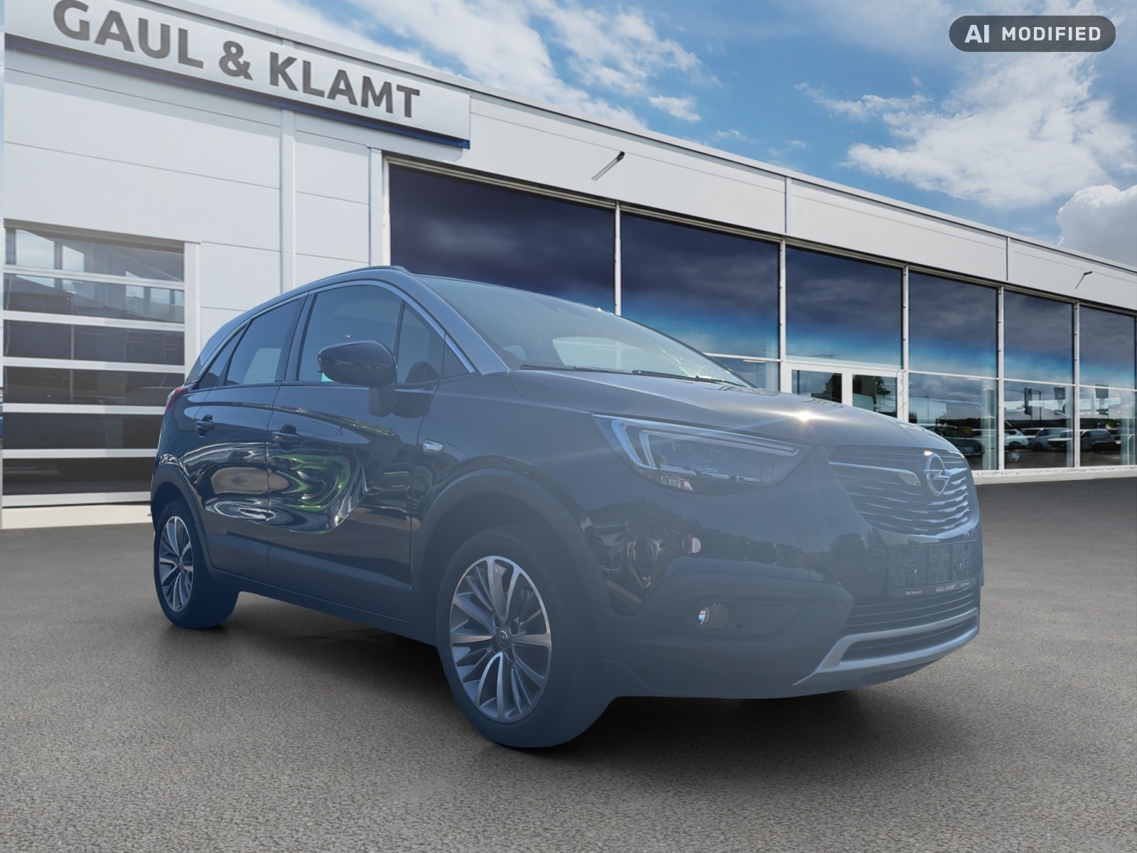 Fahrzeugabbildung Opel Crossland X 1,2l 96 kW Ultimate #Panorama Dach #Head-Up - mit KI generiert/bearbeitet