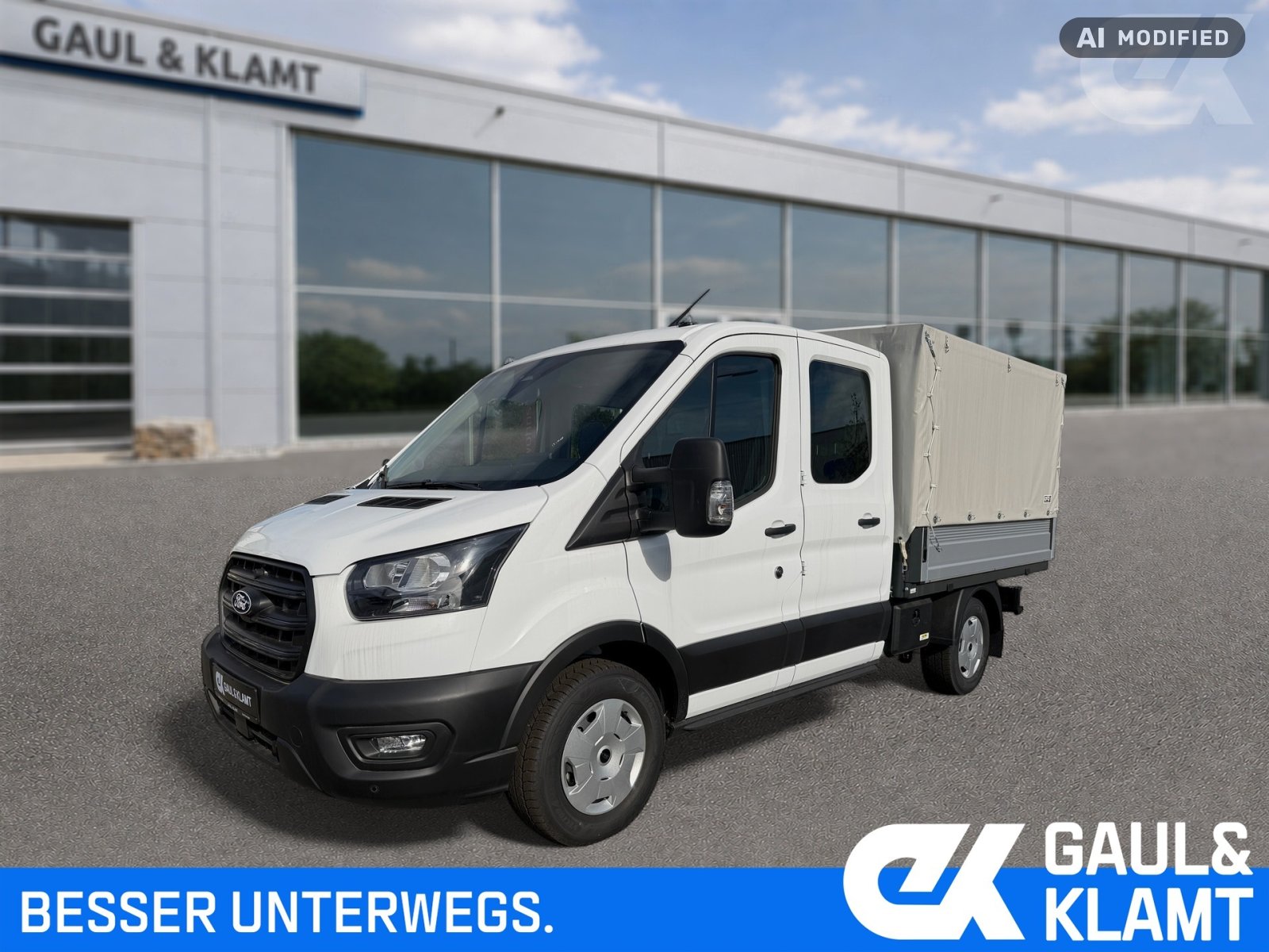 Ford Transit 350 L2 Doppelkabine Trend RFKamera|DAB+ - mit KI generiert/bearbeitet