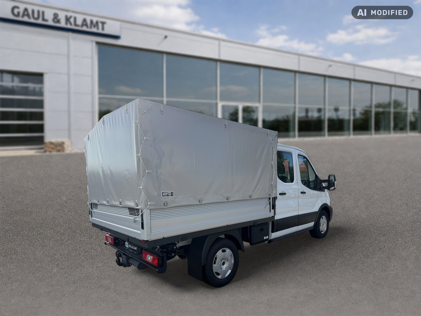 Fahrzeugabbildung Ford Transit 350 L2 Doppelkabine Trend RFKamera|DAB+ - mit KI generiert/bearbeitet