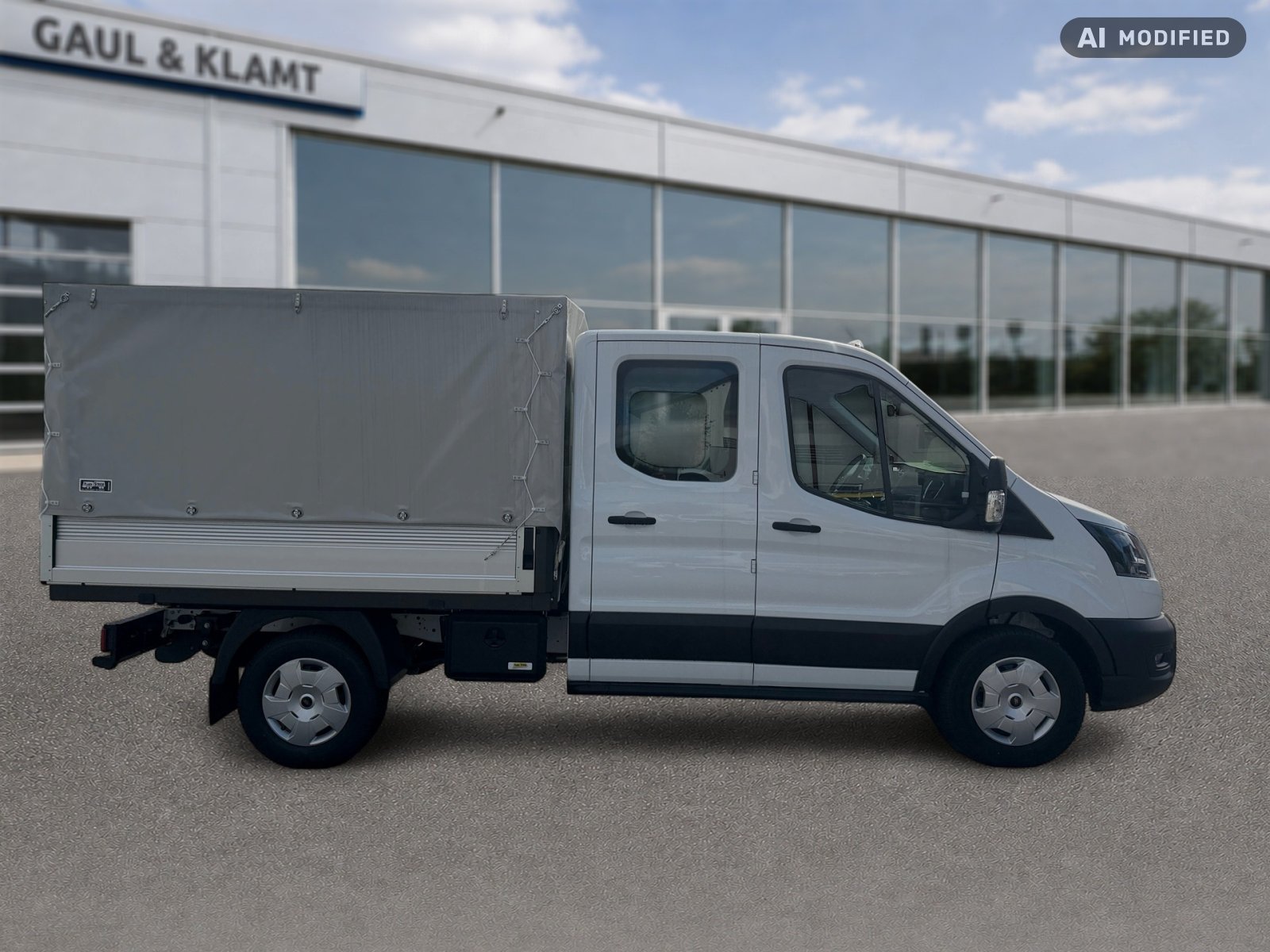 Fahrzeugabbildung Ford Transit 350 L2 Doppelkabine Trend RFKamera|DAB+ - mit KI generiert/bearbeitet