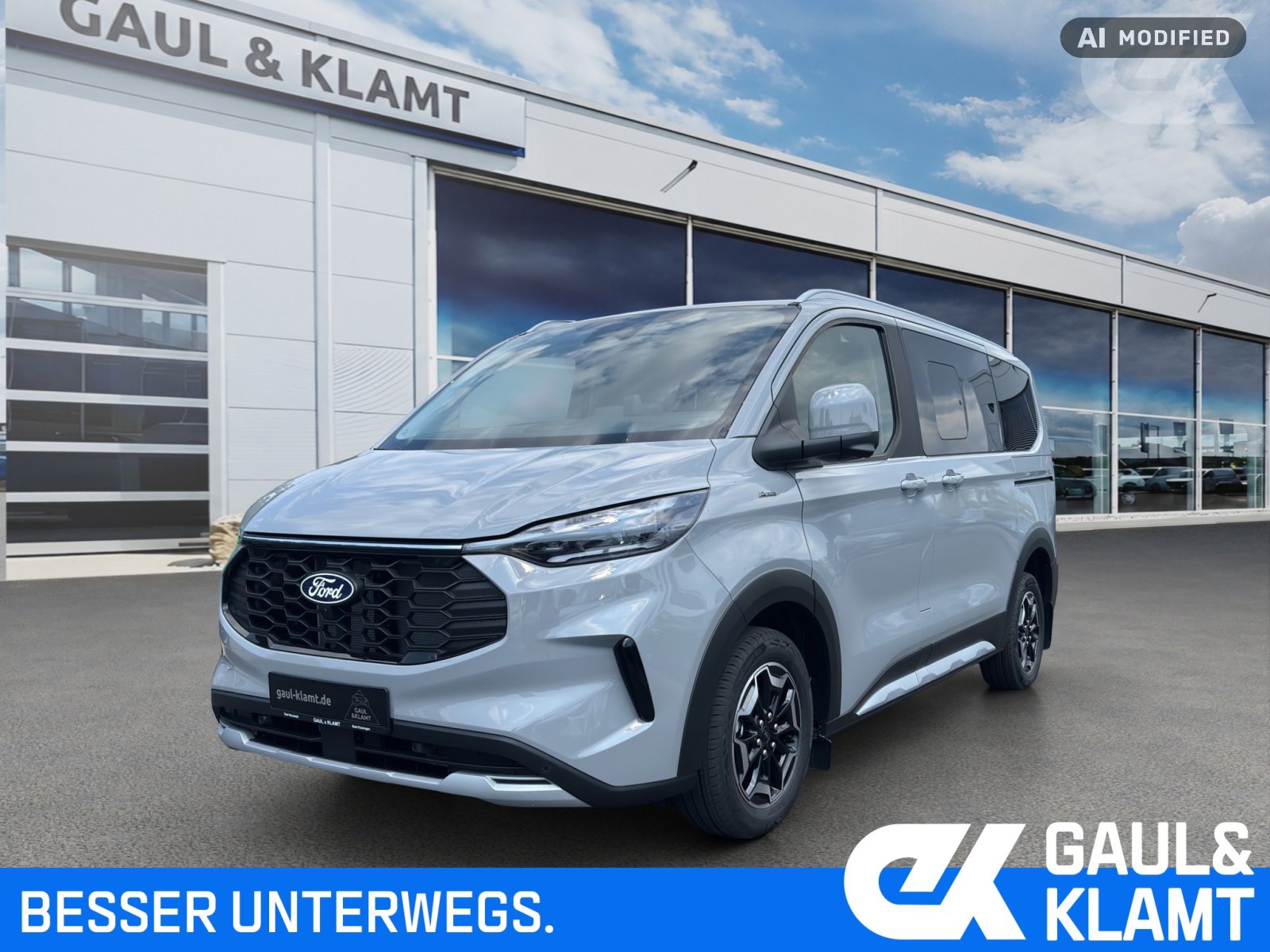 Fahrzeugabbildung Ford Tourneo Custom 2,0l 125 kW Diesel 320 L1 Active AWD #B&O Sound #Panodach - mit KI generiert/bearbeitet