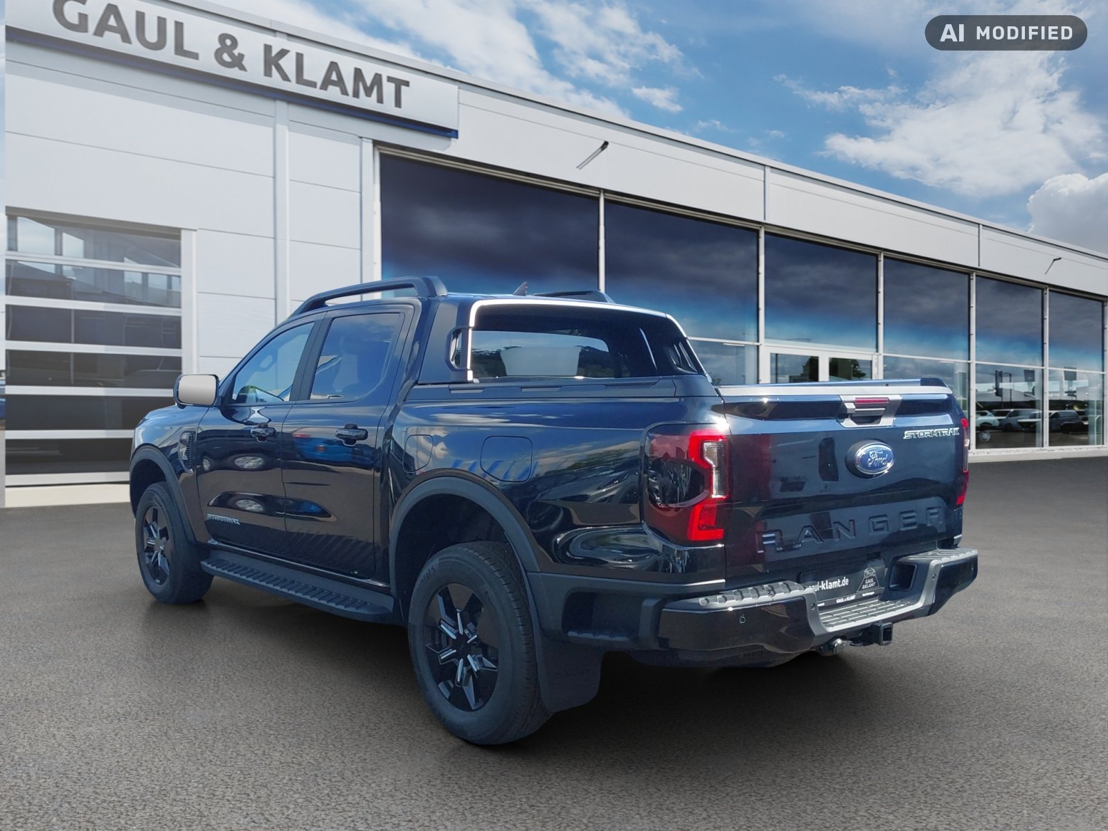 Fahrzeugabbildung Ford Ranger 2,3l 135 kW PHEV Stormtrak e-4WD Doppelkabine - mit KI generiert/bearbeitet