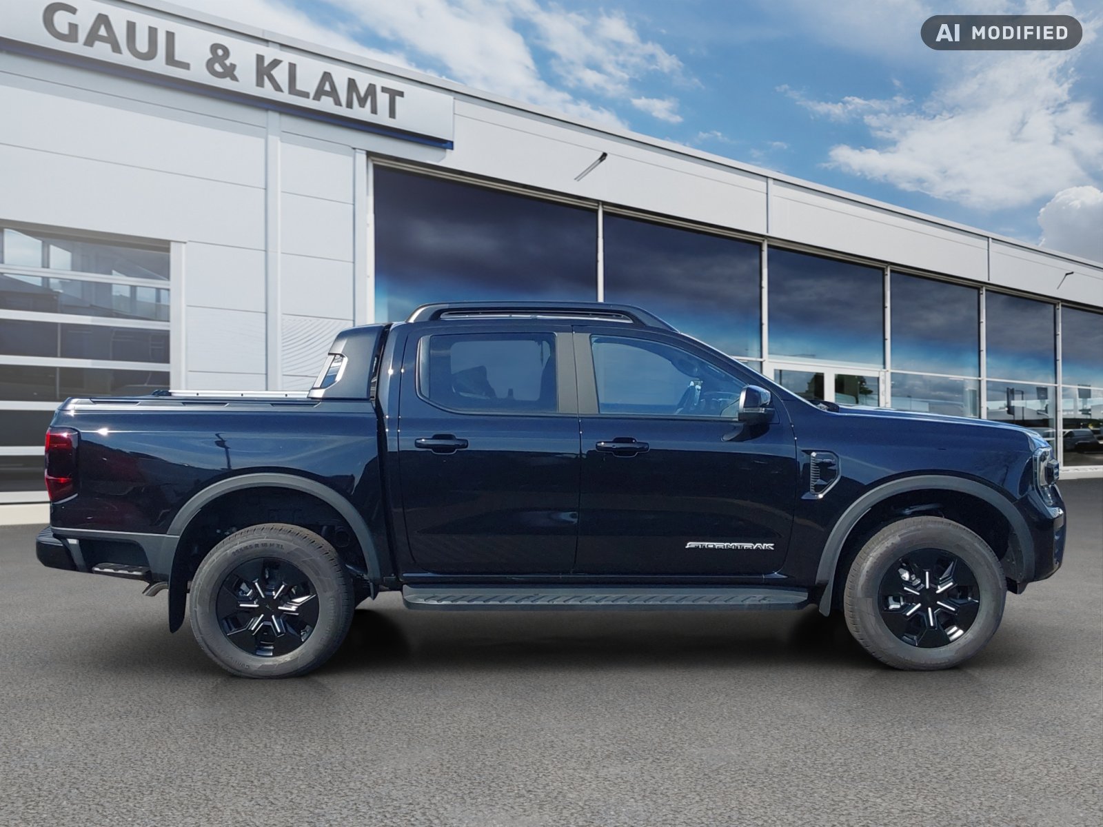 Fahrzeugabbildung Ford Ranger 2,3l 135 kW PHEV Stormtrak e-4WD Doppelkabine - mit KI generiert/bearbeitet