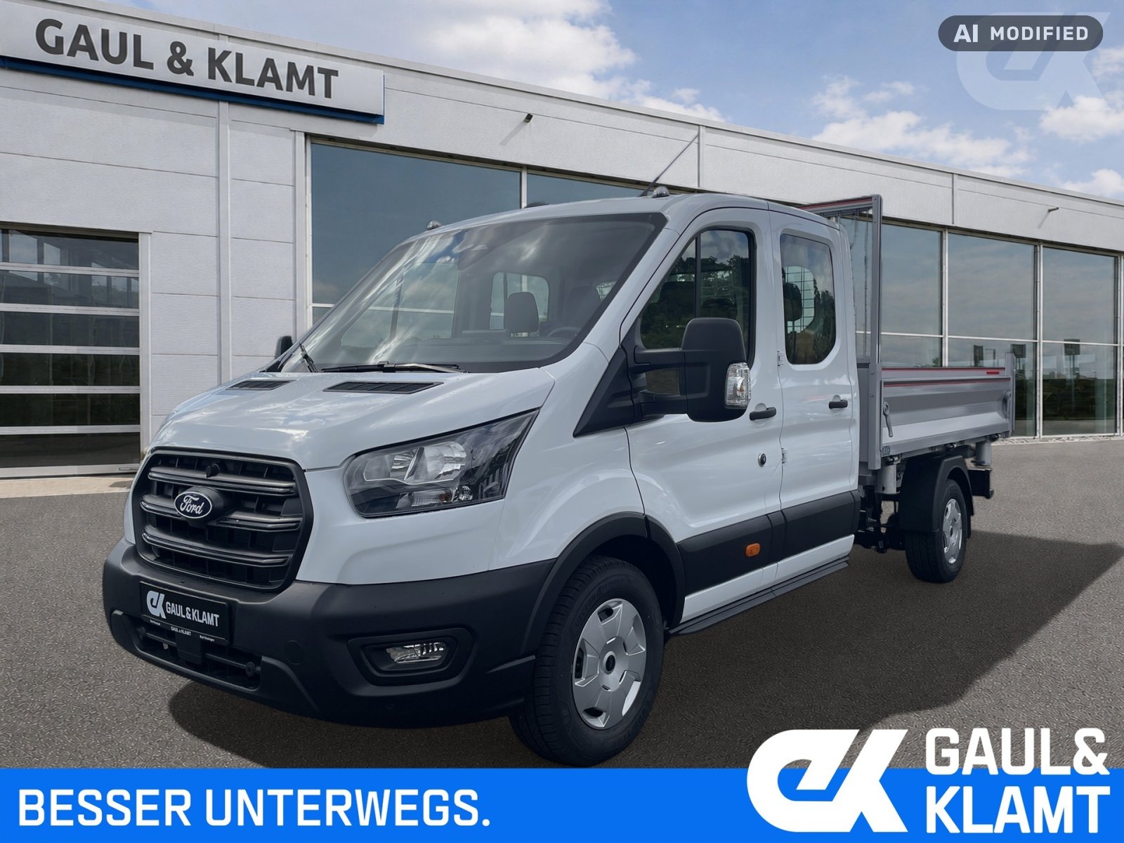 Fahrzeugabbildung Ford Transit Diesel 350 L3 Doppelkabine Trend #AHK - mit KI generiert/bearbeitet