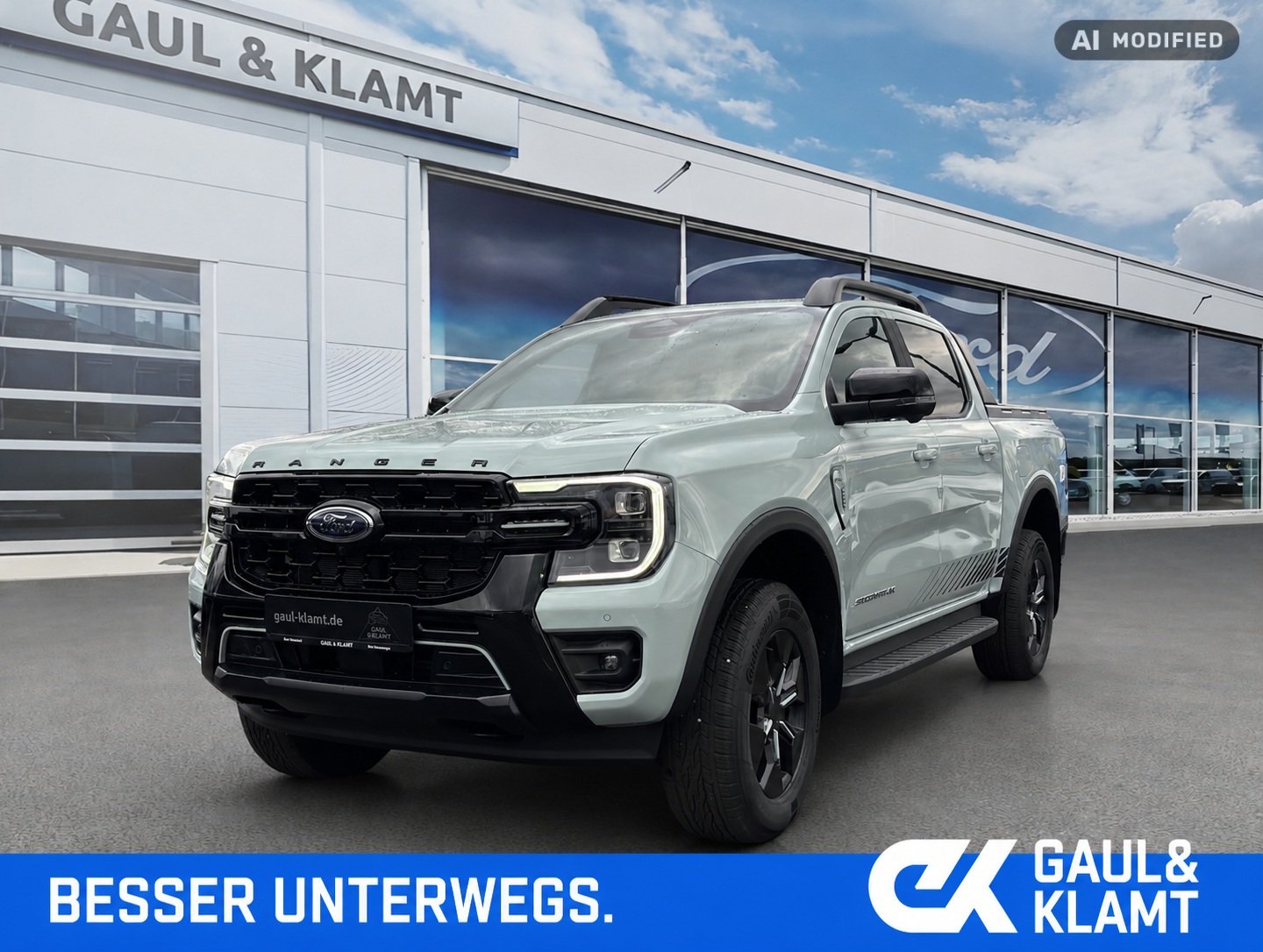 Fahrzeugabbildung Ford Ranger 2,3 l 135 kW PHEV Stormtrak 4WD Doppelkabine #AHK - mit KI generiert/bearbeitet