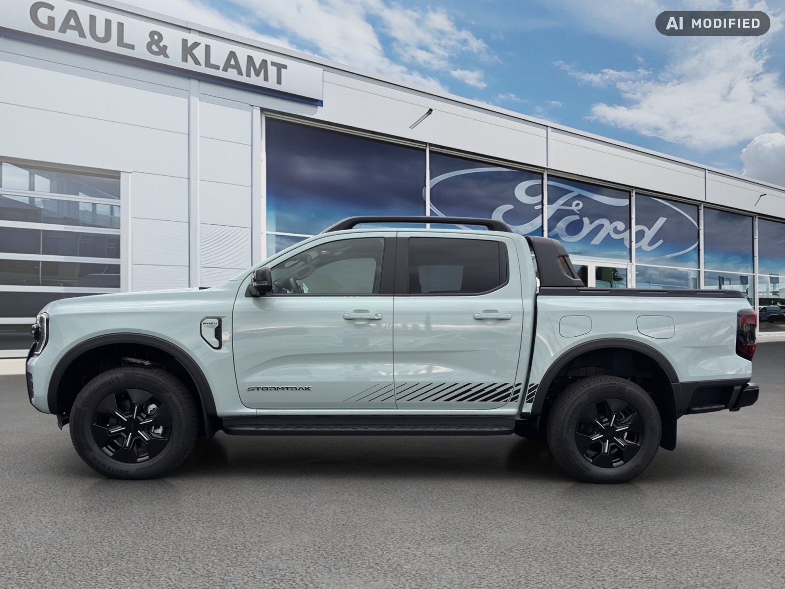 Fahrzeugabbildung Ford Ranger 2,3 l 135 kW PHEV Stormtrak 4WD Doppelkabine #AHK - mit KI generiert/bearbeitet