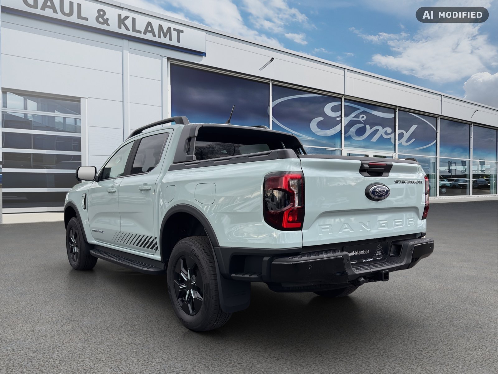 Fahrzeugabbildung Ford Ranger 2,3 l 135 kW PHEV Stormtrak 4WD Doppelkabine #AHK - mit KI generiert/bearbeitet