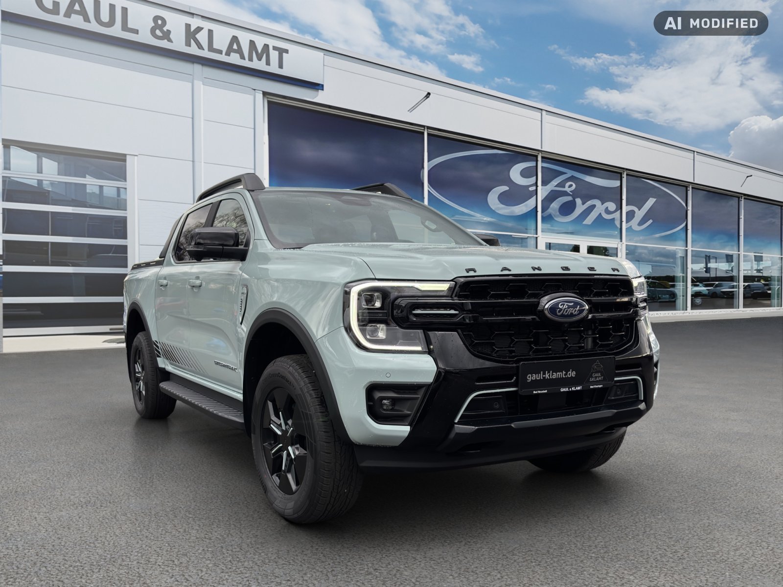 Fahrzeugabbildung Ford Ranger 2,3 l 135 kW PHEV Stormtrak 4WD Doppelkabine #AHK - mit KI generiert/bearbeitet